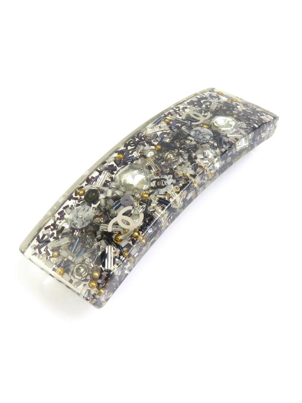 Auth Chanel Cc Logo Barrette Hair Clip #372683C31B